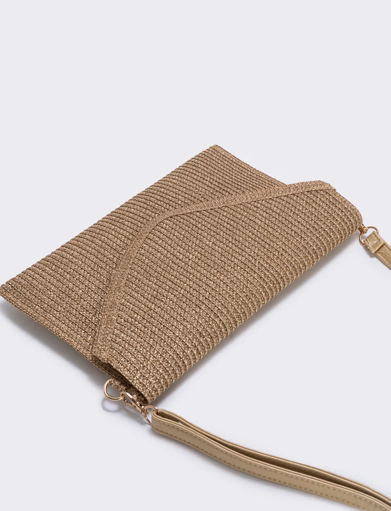 Borsa a lettera lurex - Oro