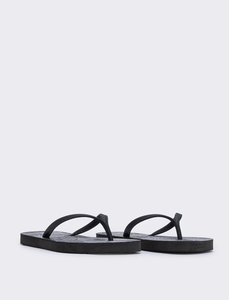 Infradito floreali da in PVC - Nero