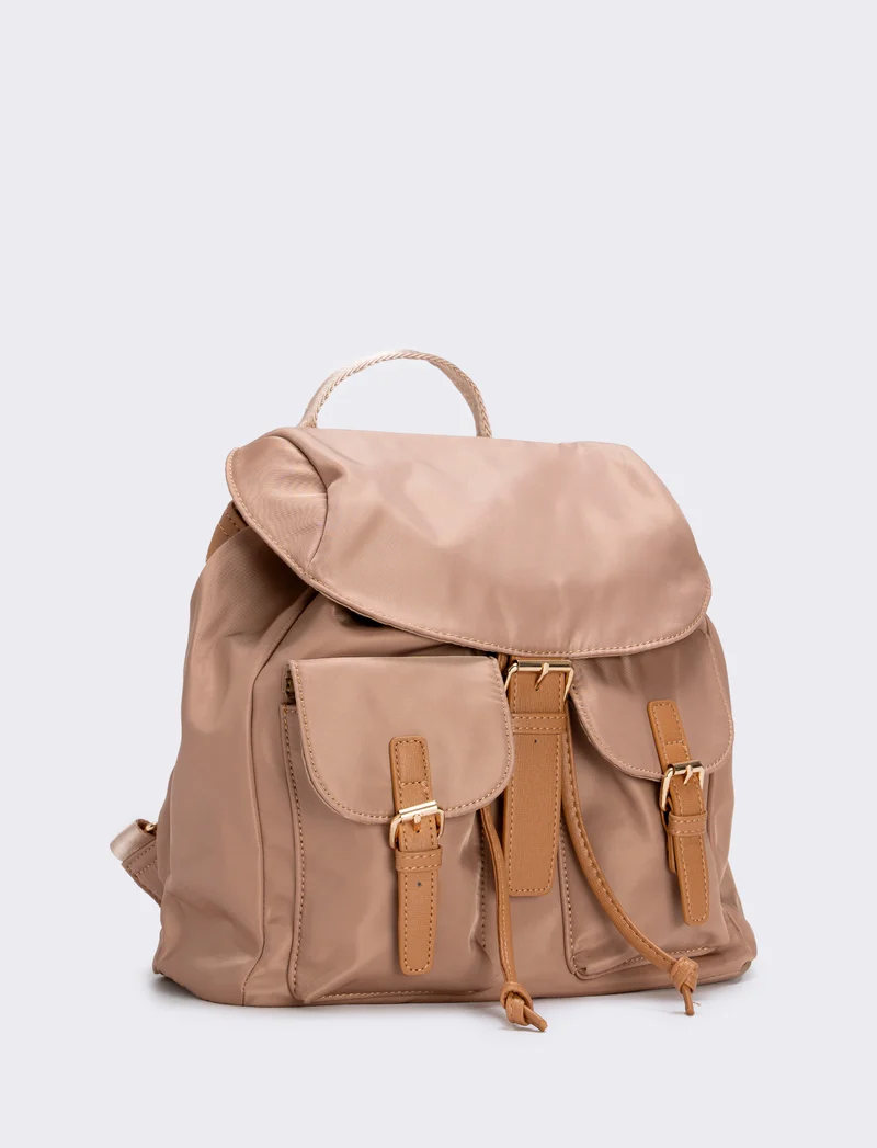Zaino donna in nylon elegante e pratico - Beige