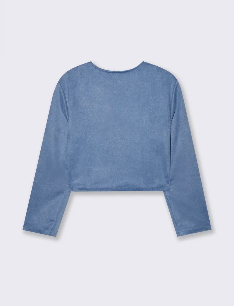 Giacca corta in suede - Denim