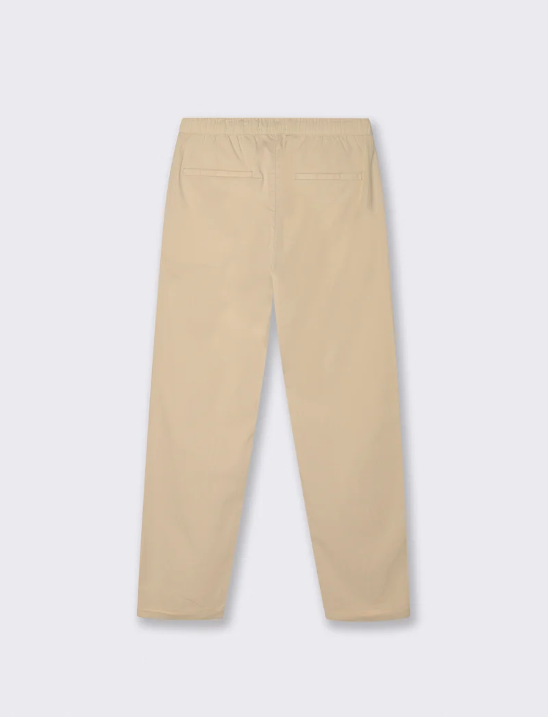 Pantaloni Chino Jogger Struttura Ottoman - Beige ecru