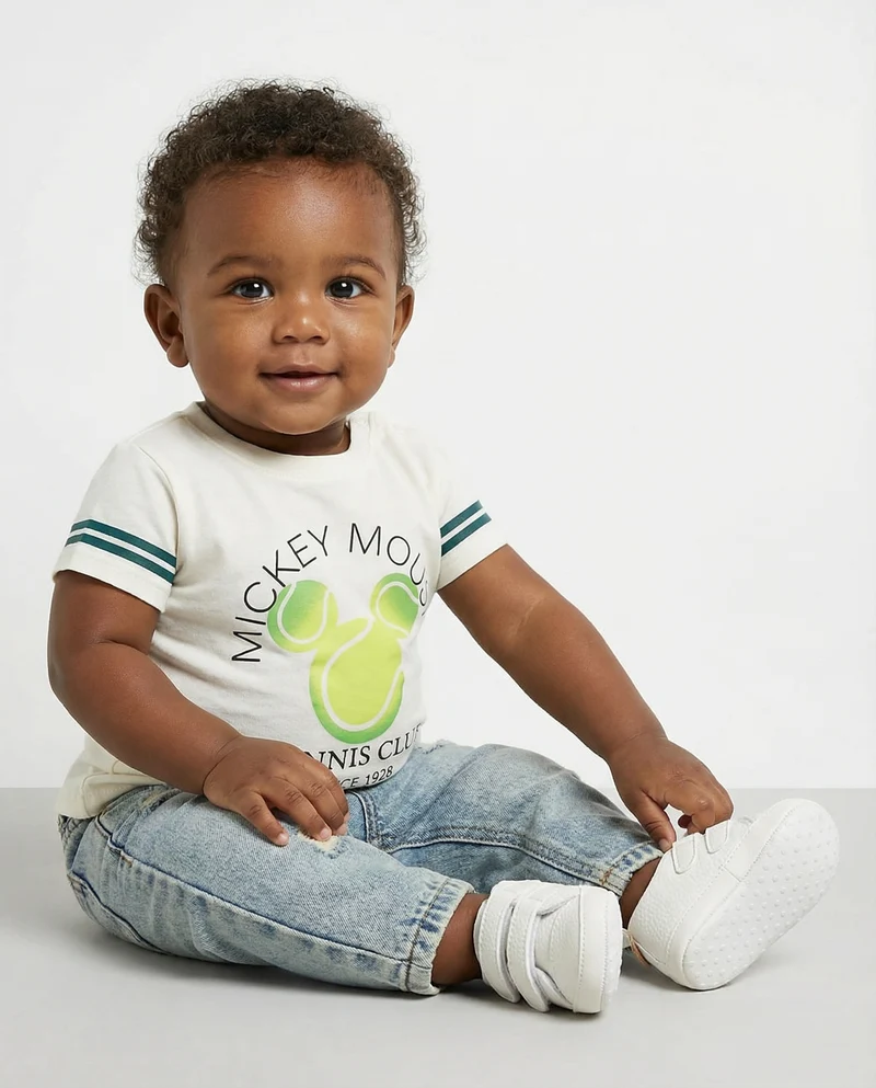 Maglietta Mickey Mouse stile tennis - Bianco