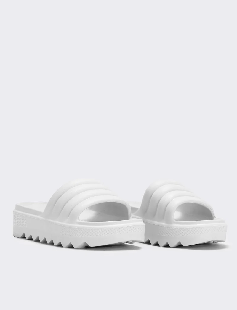 Ciabatta EVA da con zeppa 40 mm - Bianco