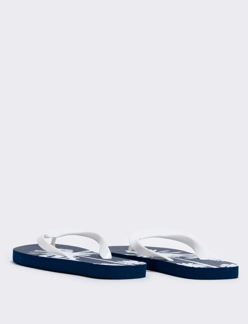 Infradito da uomo con palme in PVC - Bianco