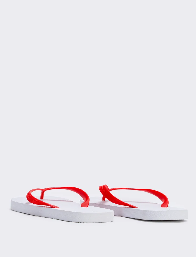 Infradito da uomo con bandiera in pvc - Bianco