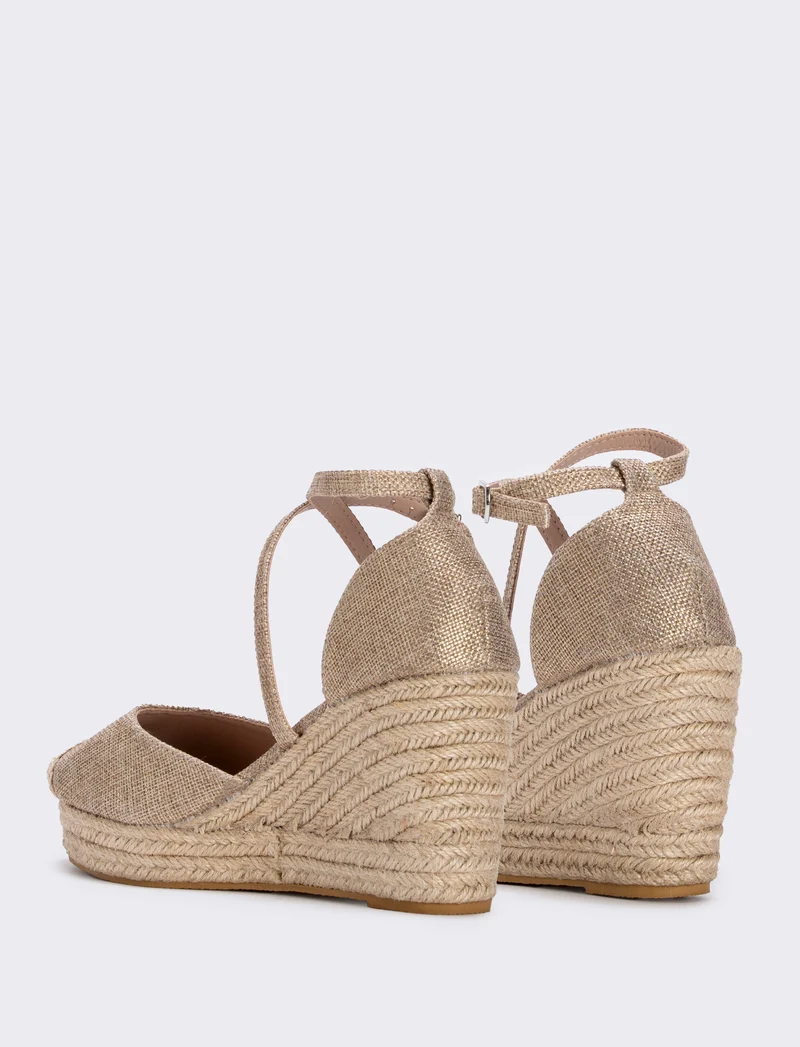 Espadrillas con zeppa da donna - Platino