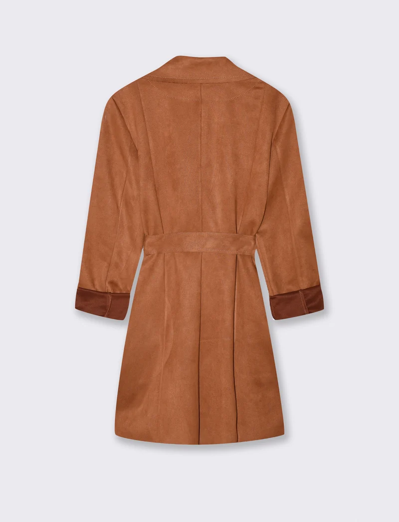 Trench in tessuto suede - Cammello
