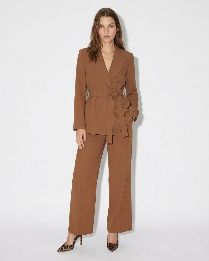 Pantalone Linea Dritta Elegante - Cacao
