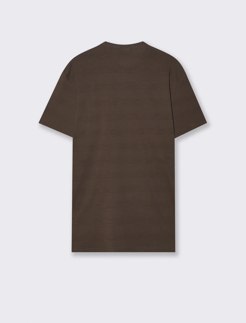 T-SHIRT SERAFINO IN JACQUARD STRUTTURATO - Moro
