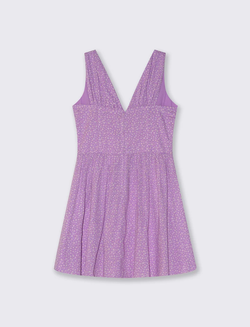 Vestito corto giromanica con scollo a V - var 2