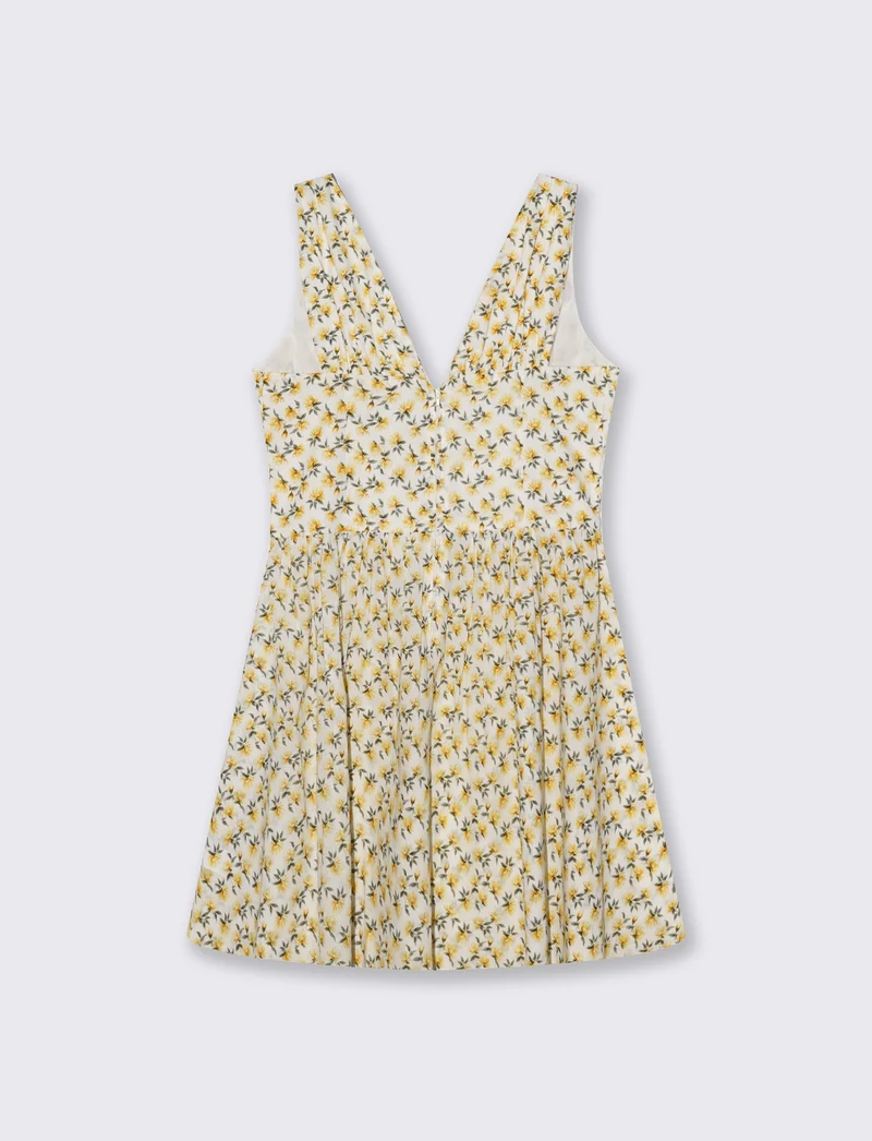 Vestito corto giromanica con scollo a V - var 1