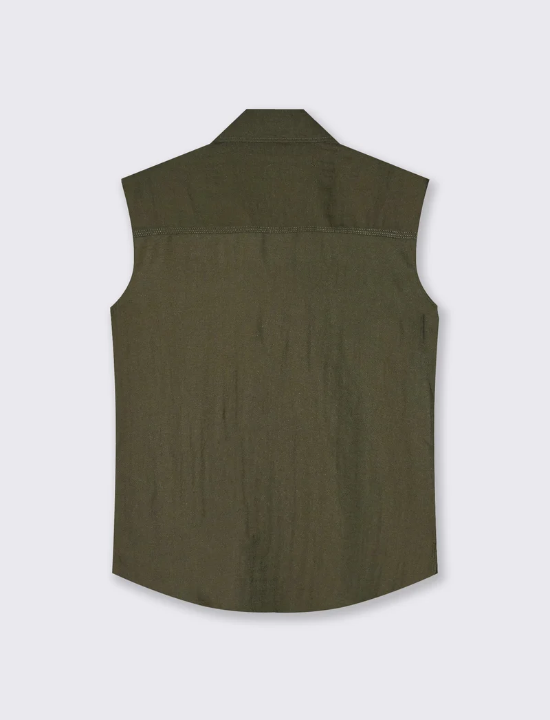Camicia Giromanica con Tasche a Toppa - Kaky 1
