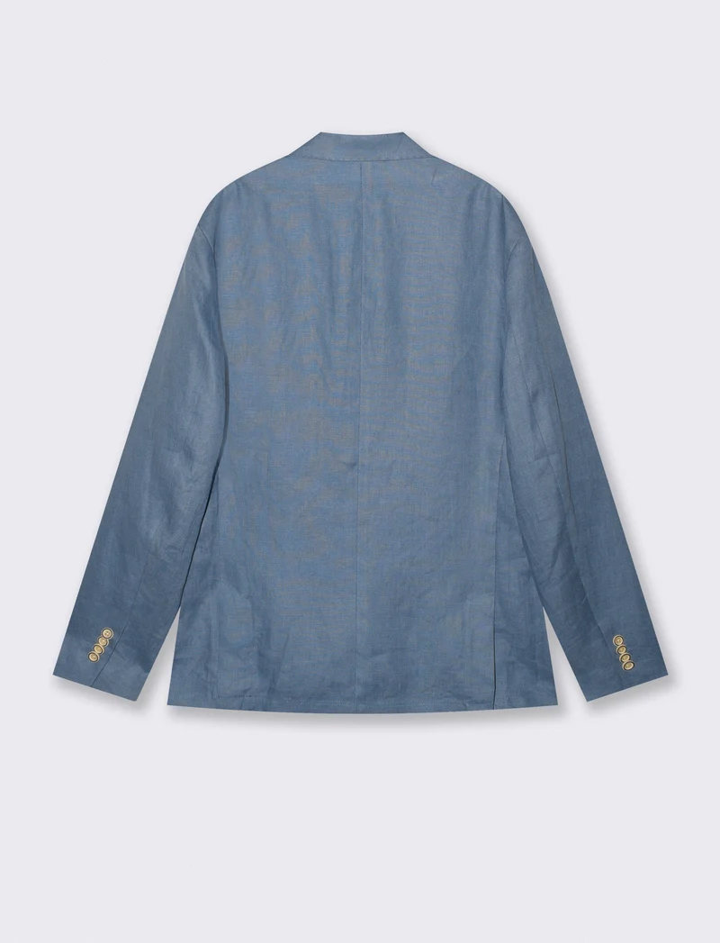 Blazer in puro lino con dettagli eleganti - CARTA DA ZUCCHERO