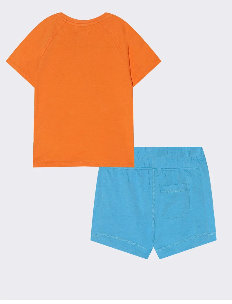 Completo maglietta e pantaloncini casual - Arancio