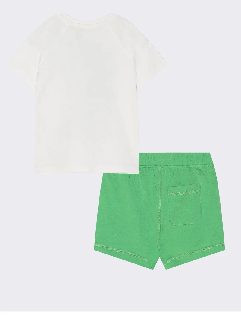 Completo maglietta e pantaloncini casual - Bianco