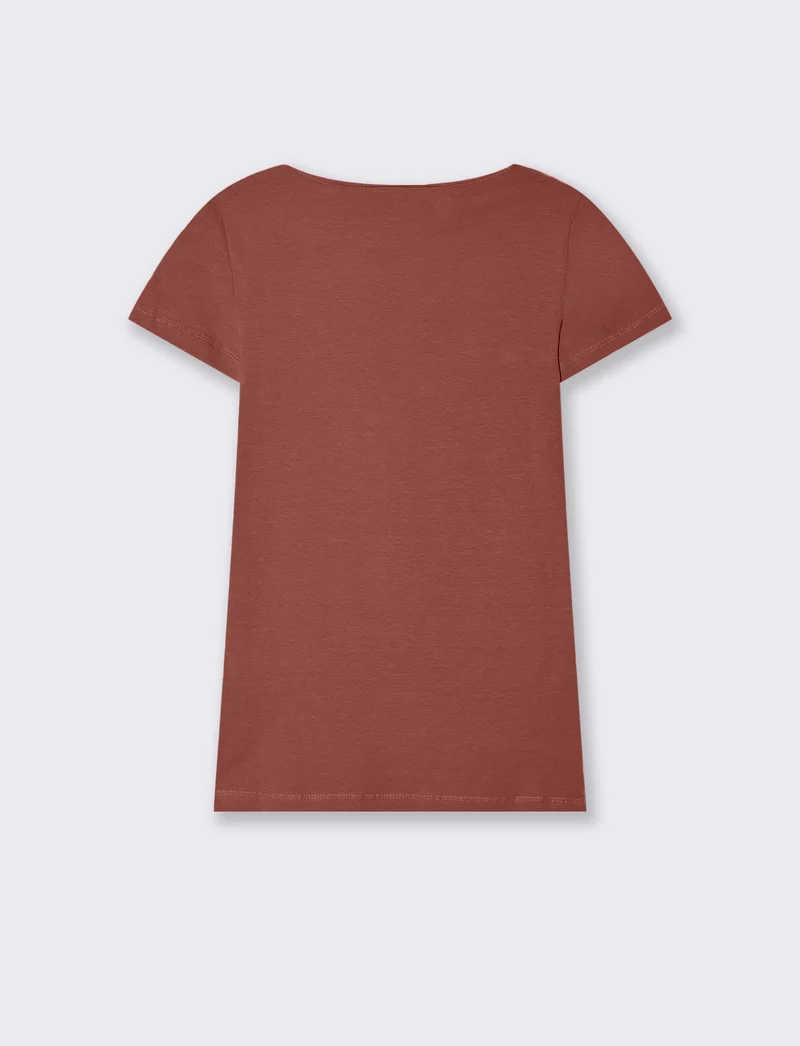 T-Shirt Mezza Manica Elegante - Rosso