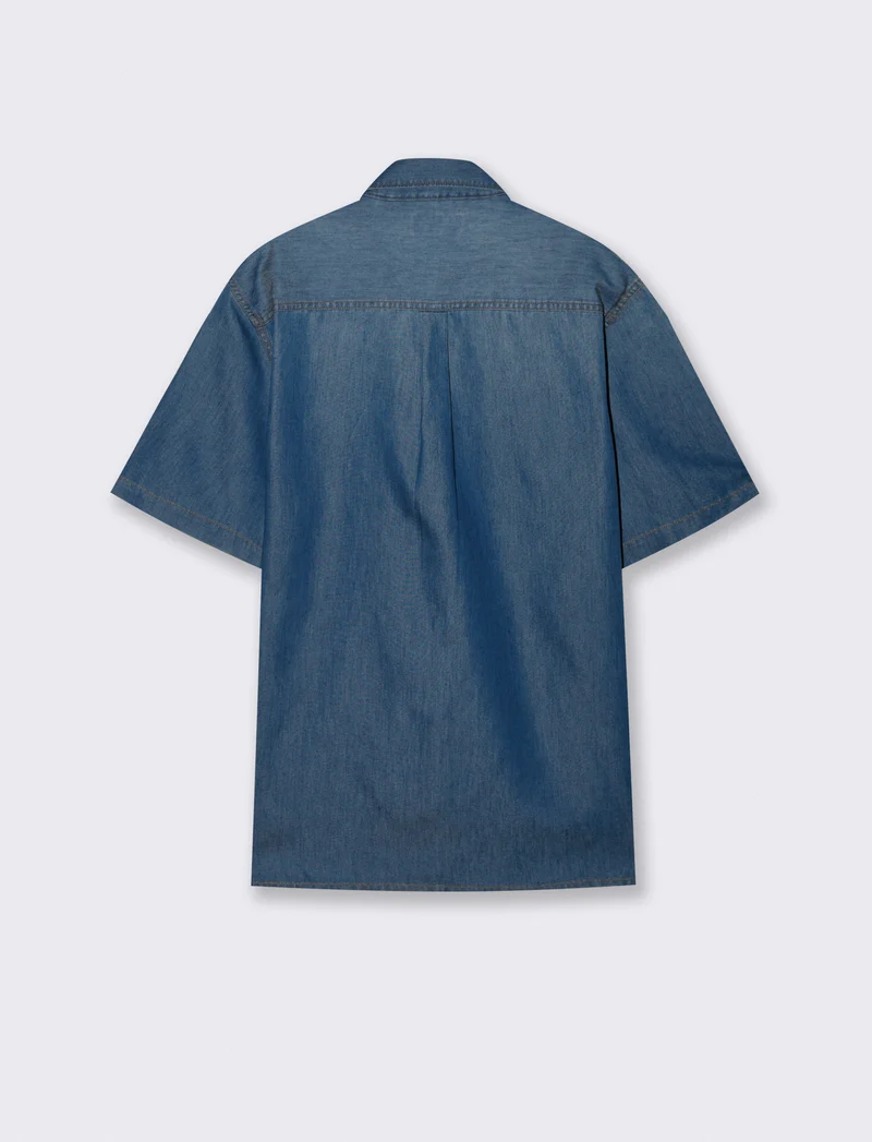 Camicia denim leggero maniche corte - Denim