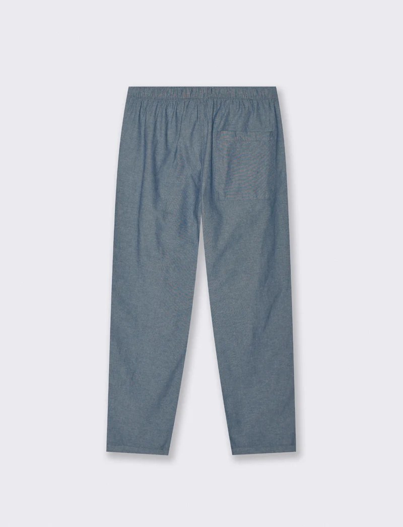 Pantaloni jogger in cotone melange - Blu
