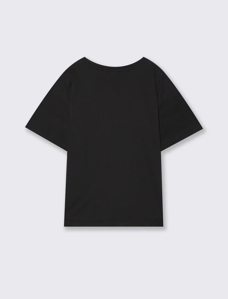 T-shirt mezza manica Hello Kitty e amici - Nero