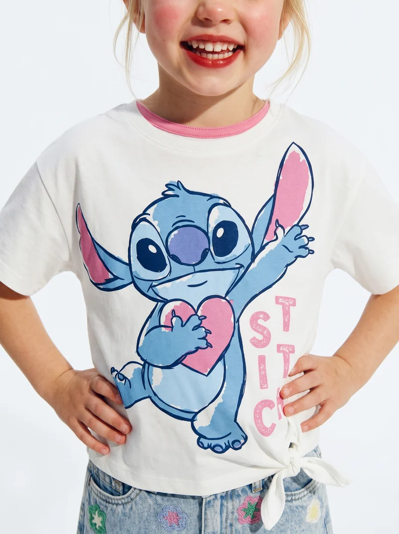 T-shirt Disney Stitch: 3 stili unici - Bianco