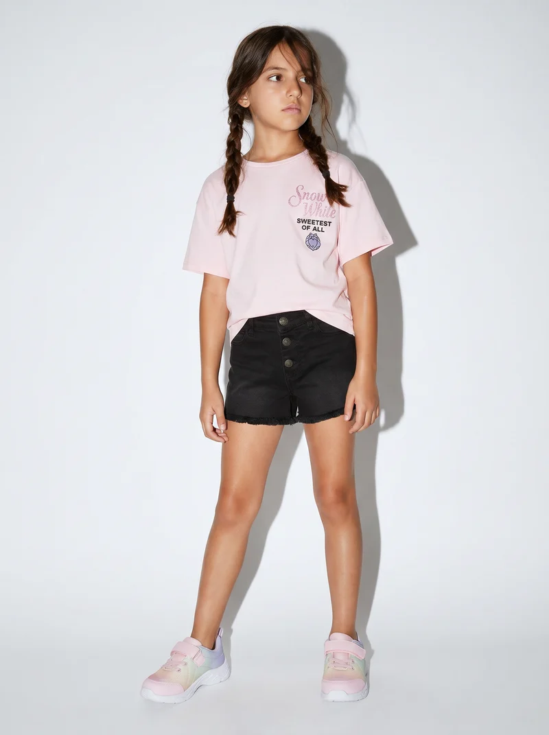T-shirt Biancaneve in cotone fresco - Rosa