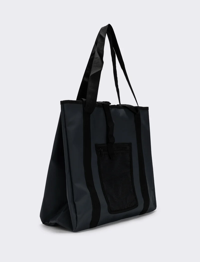 Borsone gommato con tasche uomo - Nero