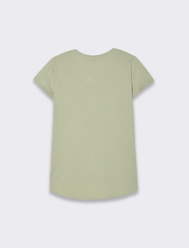 T-shirt floreale per donne eleganti - Verdino