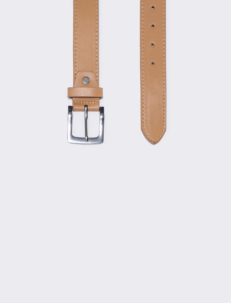 Cintura basic uomo elegante e versatile - Beige