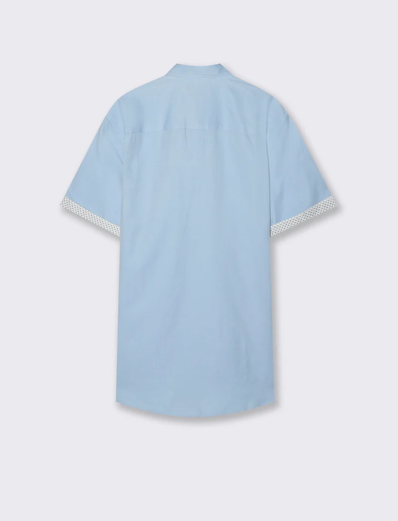 Camicia Oxford Regular Fit con taschino - Celeste