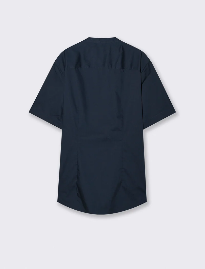 Camicia Regular Fit Easy Iron Collo Coreano - Blu