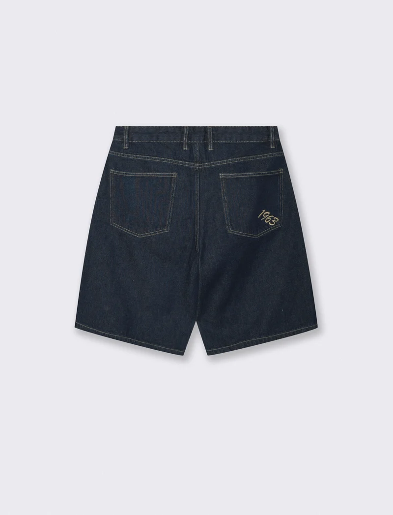 Bermuda Jeans Baggy Fit Blu Scuro - DENIM SCURO