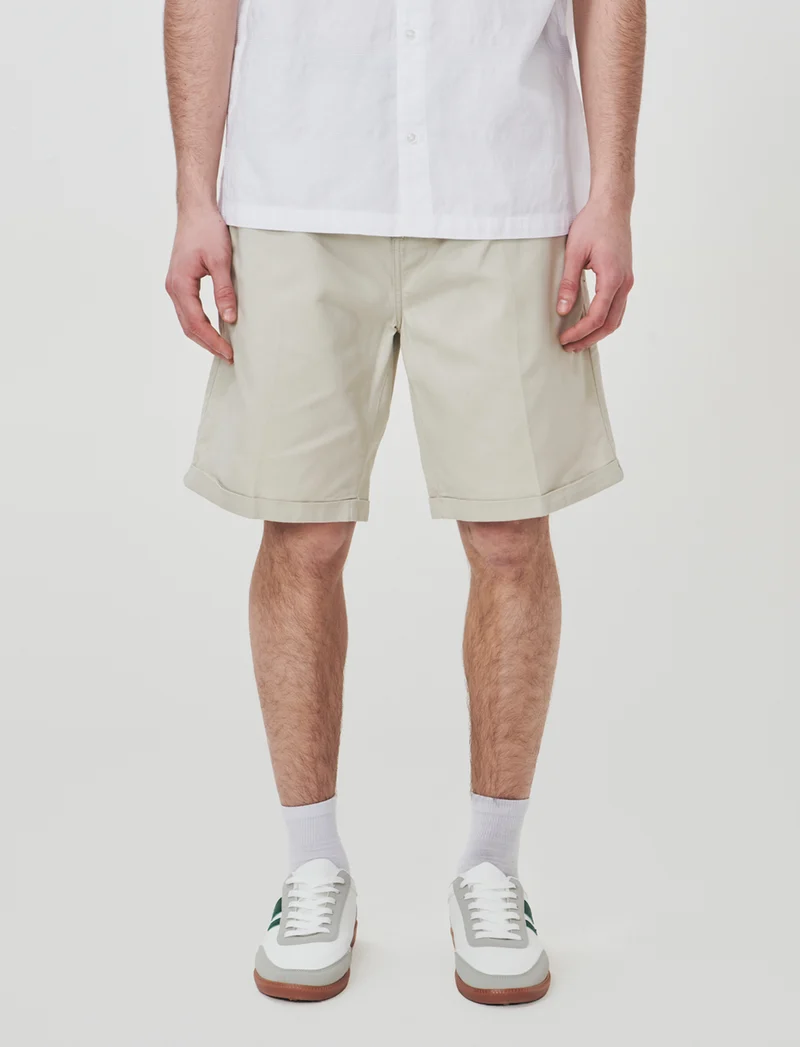 Bermuda Chino Regular Fit in Twill di Cotone - Sabbia