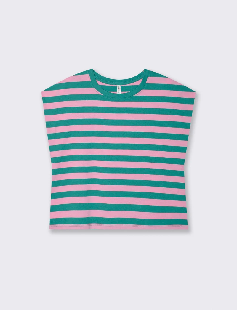 T-shirt in cotone girocollo manica a T - var 1