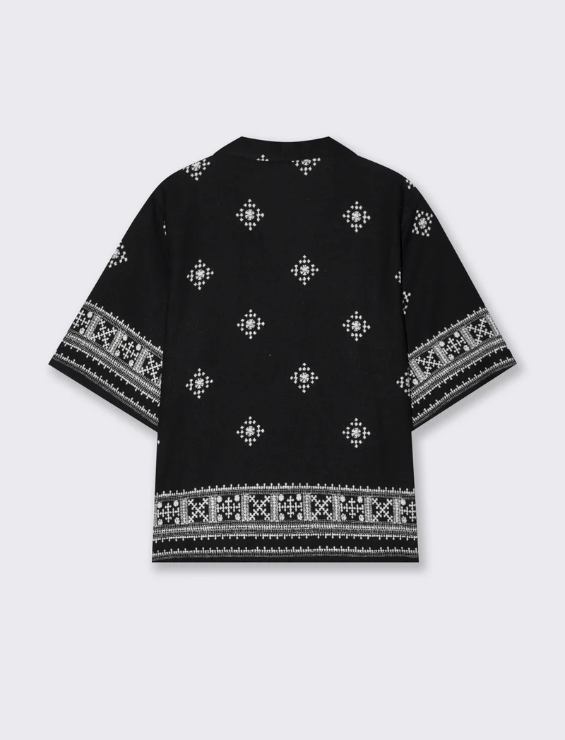 Camicia Manica Corta Scollo a V - var 1