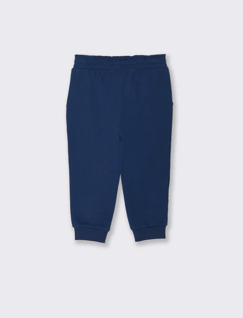 Jogger Pantafitness con fiocco e stampa - Blu
