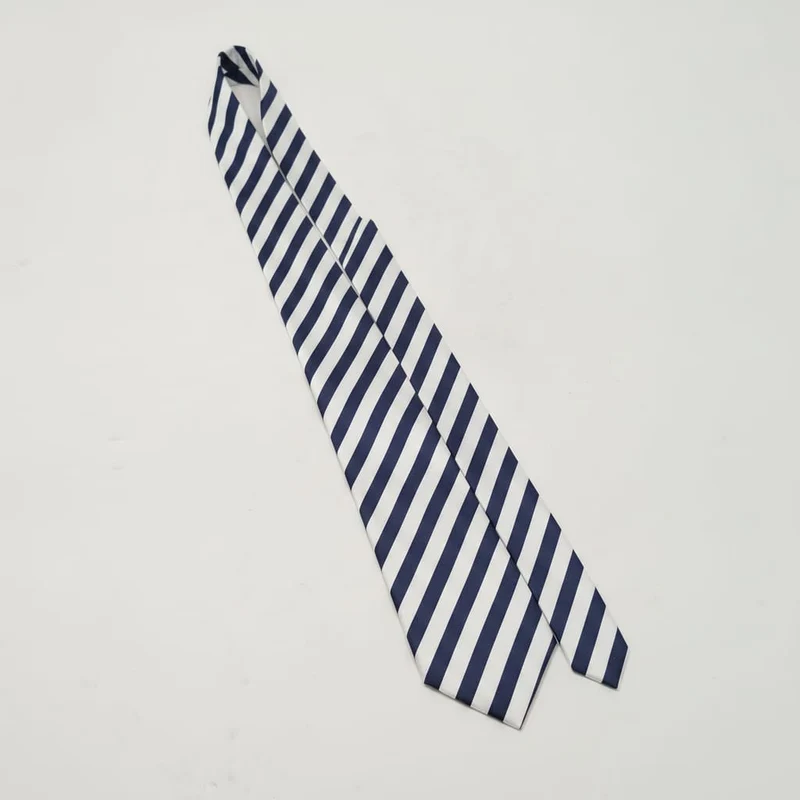 Cravatta fantasia 8cm per uomo elegante - blu bianco