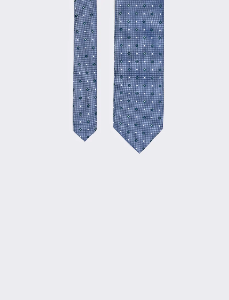 Cravatta fantasia 8cm per uomo elegante - Verde