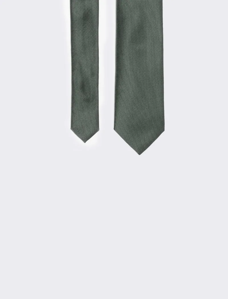 Cravatta diamantina 7cm per uomo - Verde scuro