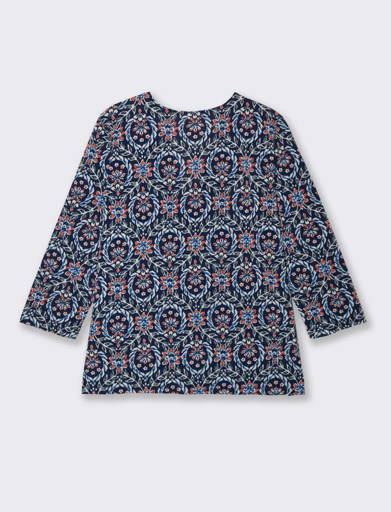 T-Shirt Scollo a V 3/4 Manica Comoda - var 1