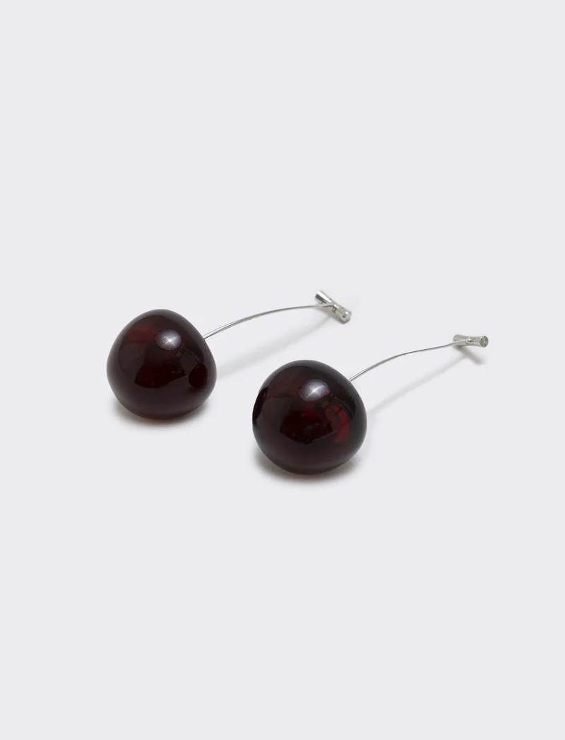 Orecchini piercing amarena - Viola