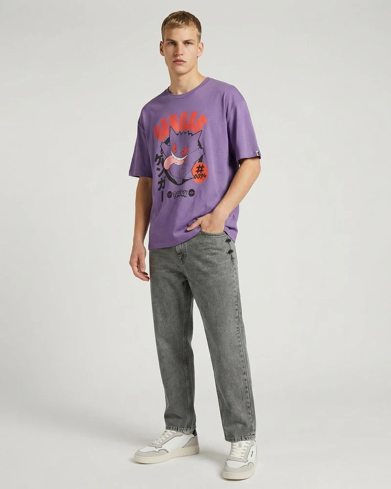 T-shirt Pokemon girocollo maniche corte - Viola