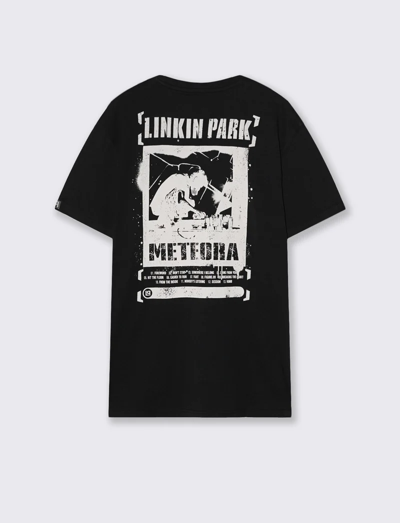 T-shirt Linkin Park con stampa esclusiva - Nero