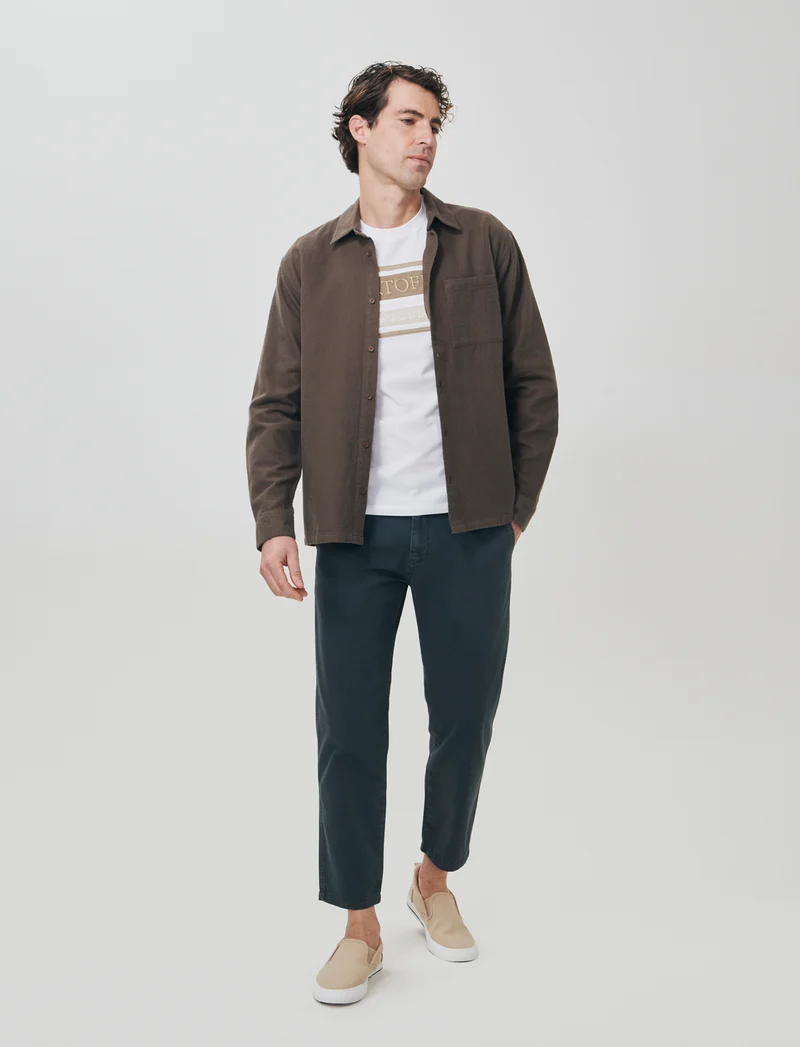 Pantalone Canvas Straight Fit Effetto Slavato - Avion