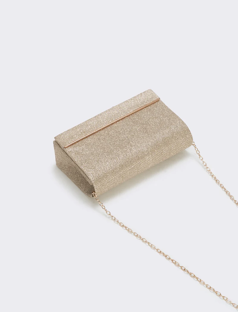 Borsa pochette in lurex - Rosa