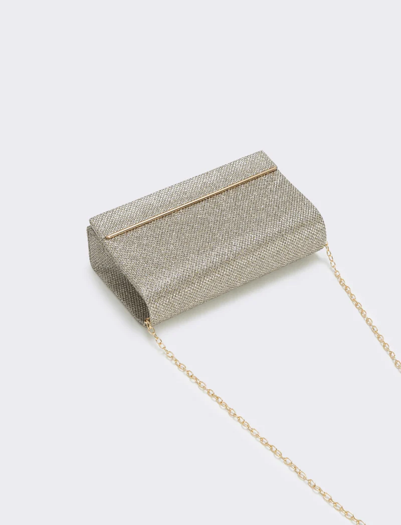 Borsa pochette in lurex - Oro