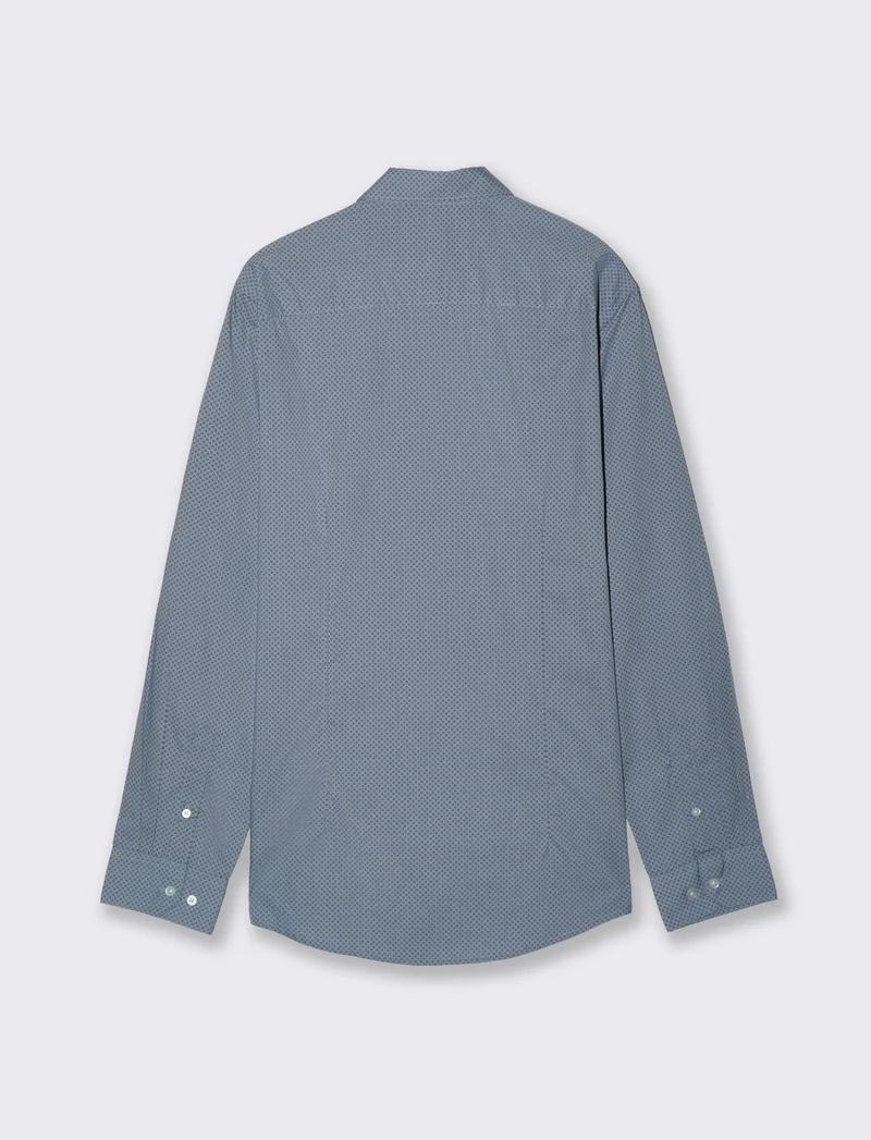 Camicia Regular Fit Micro Fantasia - CARTA DA ZUCCHERO