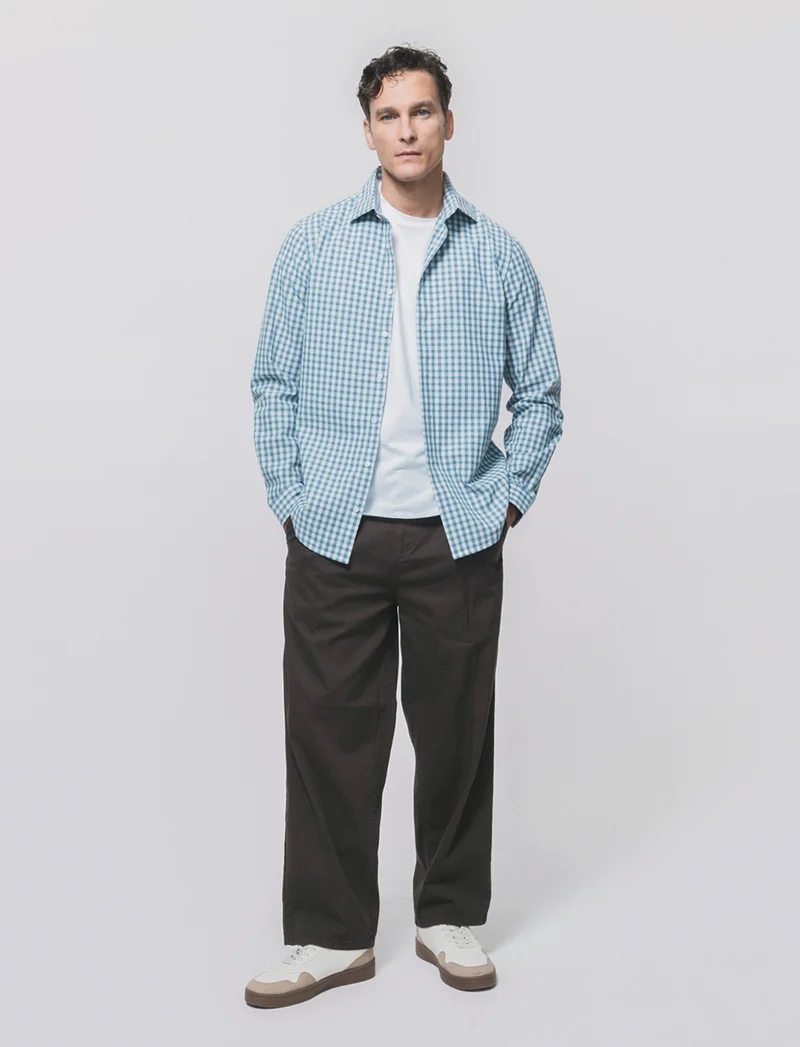Camicia a quadri regular fit in cotone - CARTA DA ZUCCHERO