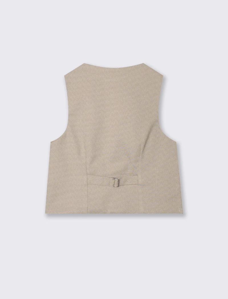Gilet con motivo a spine - Beige