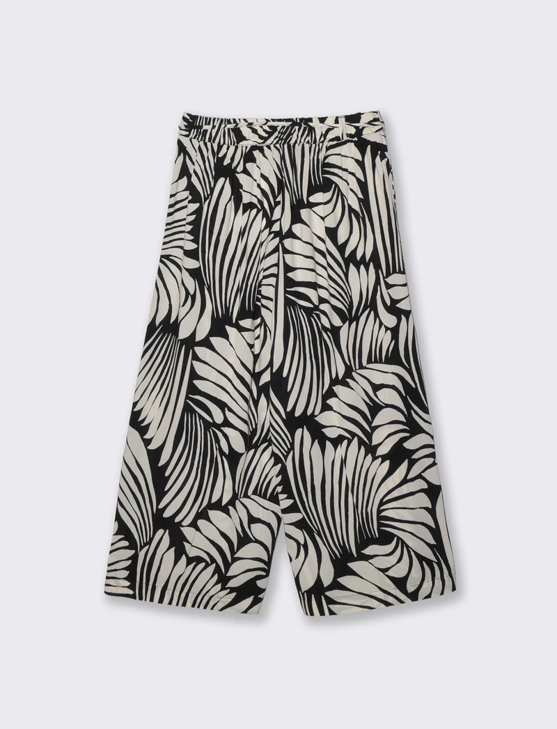 Pantalone Coulotte Stampato con Coulisse - var 1