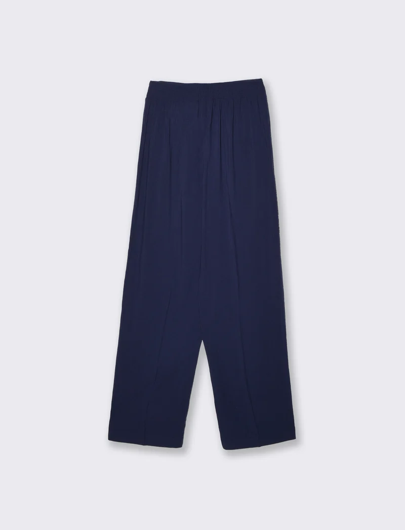 Pantaloni elasticizzati con coulisse vita - Blu